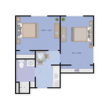 Juniper-Mother-monroeville-floorplan-twobedroom